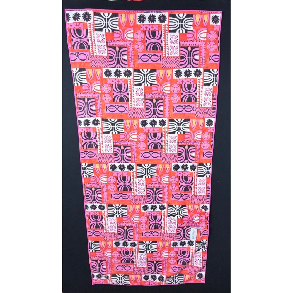 RipSkirt Hawaii Packable Beach Towel Tahitian Tapa Pink Orange Quick Dry NWT